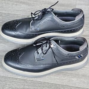 FootJoy Mens Traditions Wing Tip Golf Shoe Sz 9 W Black/Blue/Grey Comfort 57913